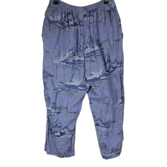 Vintage CC Collection Pants Womens Cottagecore Grandma 100% Linen Festival - Picture 2 of 12